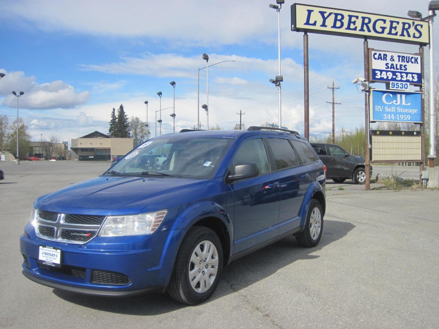 2015 blue /black Dodge Journey SE AWD (3C4PDDAGXFT) , automatic transmission, located at 9530 Old Seward Highway, Anchorage, AK, 99515, (907) 349-3343, 61.134140, -149.865570 - low miles in this Dodge Journey SE awd come take test drive - Photo#0